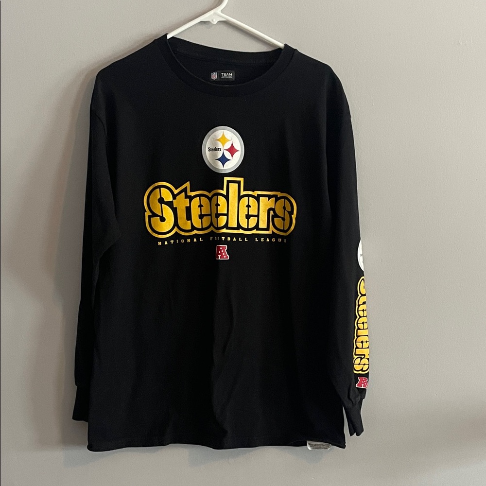 NFL Steelers Black and Gold Long Sleeve Tee
